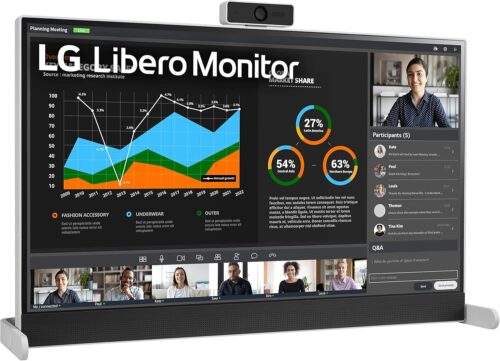 LG 27MQ70QC-S.AUS 27" QHD IPS HDR 10 Libero Monitor with Detachable Full HD Webcam